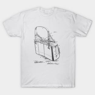 Creel or Trout Basket Vintage Patent Drawing T-Shirt